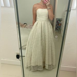 Betsy & Adam Lace Maxi Dress